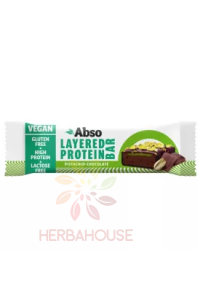 Obrázek pro Abso Layered Vegan Bezlepková proteínová tyčinka - pistácie a čokoláda (50g)