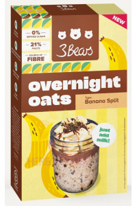 Obrázek pro 3Bears Noční ovesné vločky bez přidaného cukru - Banánový split (400g)
