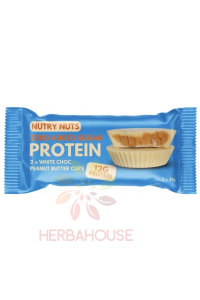 Obrázek pro Nutry Nuts Proteinové košíčky bez přidaného cukru – bílá čokoláda s arašídovým krémem (42g)