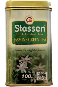 Obrázek pro Stassen Jasmínový zelený čaj sypaný - plechovka (100g)