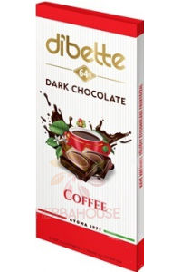 Obrázek pro Diabette Choco Hořká čokoláda s fruktózou plněná krémem s kávovou příchutí (80g)