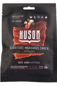Obrázek pro Husom Beef Jerky Sušené hovězí maso s pepřem (40g)