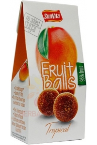 Obrázek pro SunVita Ovocné kuličky s příchutí tropického ovoce posypané mangovým práškem (80g)