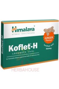Obrázek pro Himalaya Koflet-H Ginger Bylinné pastilky s medem (12ks)