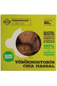 Obrázek pro Majomkenyér Bezlepkové sušenky s lískovými ořechy a chia semínky (50g)
