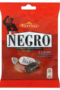 Obrázek pro Győri Negro Classic tvrdé bonbony plněné mentolově anýzových (79g)