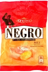 Obrázek pro Győri Negro Medové tvrdé bonbony plněné (79g)