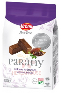 Obrázek pro Urbán Oplatky celomáčené v kakaové polevě plněné krémem s kakaovou příchutí bez cukru (180g)