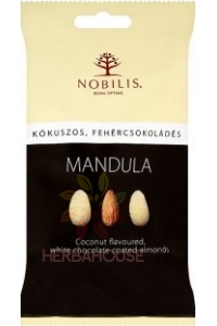 Obrázek pro Nobilis Mandle v bílé čokoládě s kokosem (100g)