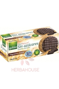 Obrázek pro Gullón Digestive Polomáčené celozrnné sušenky v kakaové polevě bez cukru (270g)