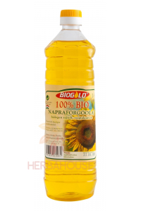 Obrázek pro Biogold Bio Slunečnicový olej lisovaný za studena - bez vůně (1000ml)