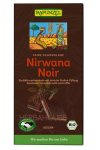 Obrázek pro Rapunzel Vegan Bio Nirwana Hořká čokoláda s jemnou nugátovou náplní (100g)