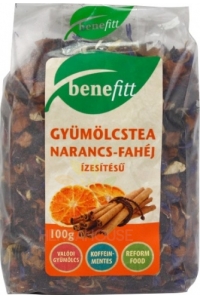 Obrázek pro Benefitt Ovocný sypaný čaj s příchutí pomeranč a skořice (100g)