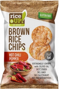 Obrázek pro Rice Up Bezlepkový rýžový chips s ostrou příchutí chilli (60g)