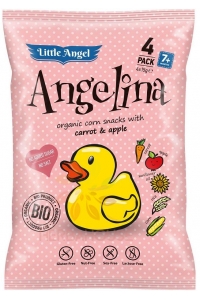 Obrázek pro McLloyd´s Little Angel Bio Angelina Kukuřičný snack s mrkví a jablkem (4x15g)
