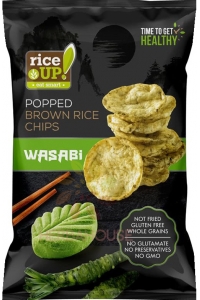Obrázek pro Rice Up Bezlepkový rýžový chips s příchutí wasabi (60g)