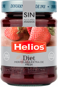Obrázek pro Helios Jahodový džem s přírodním sladidlem a sladidlem (280g)