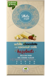 Obrázek pro Health Market White Delight Bílá čokoláda bez mléka oříšková se sladidlem (80g)