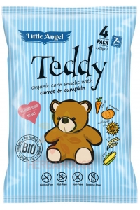 Obrázek pro McLloyd´s Bio Little Angel Teddy Kukuřičný snack s mrkví a dýní (4x15g)