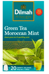 Obrázek pro Dilmah Moroccan Mint Zelený čaj s mátou porcovaný (20ks)