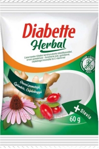 Obrázek pro Diabette Herb Tvrdé bonbony s Jablečník obecný, vitaminem C s příchutí máty se sladidly (60g)