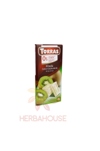 Obrázek pro Torras Bezlepková bílá čokoláda s kiwi bez přidaného cukru (75g)