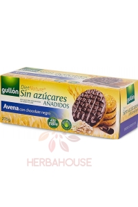 Obrázek pro Gullón Ovesné sušenky polomáčené v tmavě čokoládové polevě bez cukru (275g)