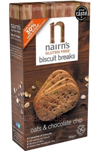 Obrázek pro Nairns Bezlepkové celozrnné ovesné sušenky s čokoládou (160g)