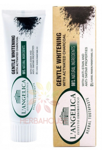 Obrázek pro L´Angelica Gentle Whitening Herbal Přírodní bělící zubní pasta s aktivním uhlím (75ml)