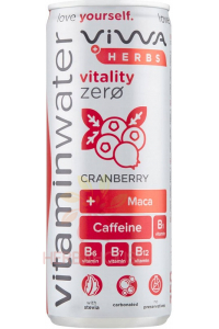 Obrázek pro Viwa Herbs Vitality Zero cranberry sycený nápoj s brusinkovou příchutí (250ml)