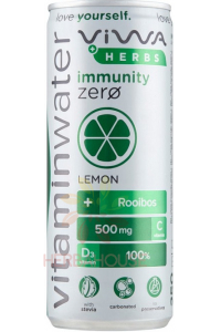 Obrázek pro Viwa Herbs Immunity Zero Lemon sycený nápoj s citrónovou příchutí (250ml)