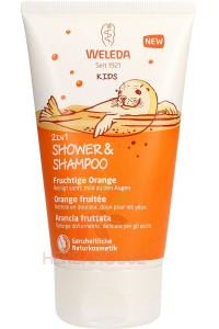 Obrázek pro Weleda Sprchový krém a šampon 2v1 - Šťastný pomeranč (150ml)