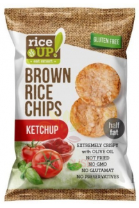Obrázek pro Rice Up Bezlepkový rýžový chips s kečupovou příchutí (60g)