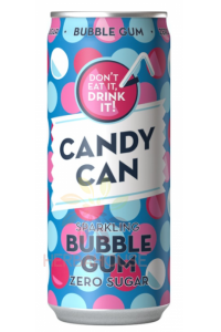 Obrázek pro Candy Can Sycený nápoj s příchutí žvýkačky se sladidly (330ml)