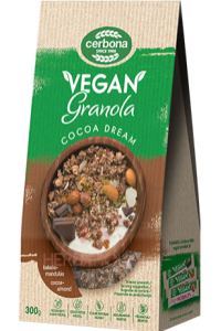 Obrázek pro Cerbona Vegan Čokoládovo-mandľová granola bez pridaného cukru (300g) 