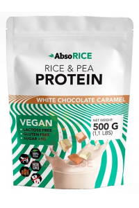 Obrázek pro AbsoRice Vegan Proteinový prášek - bílá čokoláda a karamel (500g)