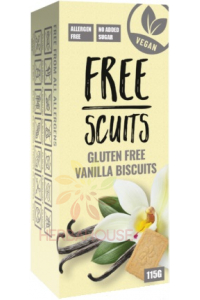 Obrázek pro FreeScuits Bezlepkové vanilkové sušenky se sladidlem (115g)