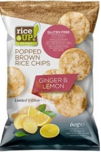 Obrázek pro Rice Up Bezlepkový rýžový chips s citrónově zázvorovou příchutí (60g)