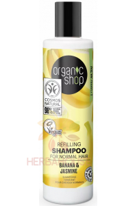 Obrázek pro Organic Shop Šampon pro normální vlasy s banánem a jasmínem (280ml)