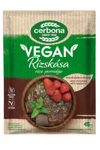 Obrázek pro Cerbona Vegan Bezlepková Rýžová kaše čokoláda malina (45g)
