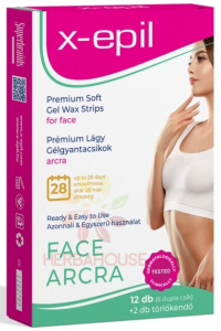 Obrázek pro X-Epil Premium Soft Depilační pásky se studeným voskem pro depilaci obličeje (12ks)