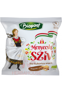 Obrázek pro Biopont Bio Kukuřičný snack Menyecske srdce arašídový (45g)