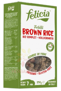 Obrázek pro Felicia Bio Bezlepkové těstoviny z hnědé rýže - fusilli (250g)