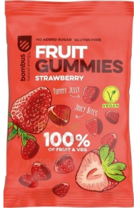 Obrázek pro Bombus Fruit Energy Gummies gumové bonbóny jahodové (35g)