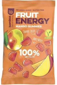 Obrázek pro Bombus Fruit Energy Gummies gumové bonbóny mangové (35g)