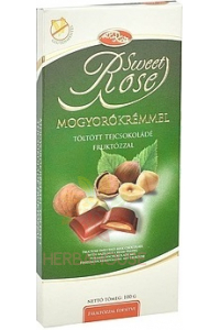 Obrázek pro Microse Bezlepková Mléčná čokoláda s fruktózou plněná krémem s oříškovou příchutí (100g)