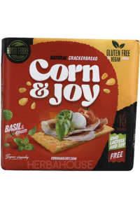 Obrázek pro Corn & Joy Bezlepkový Extrudovaný kukuřičný chléb s rajčaty a bazalkou (100g)