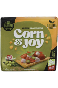 Obrázek pro Corn & Joy Bezlepkový Extrudovaný kukuřičný chléb s rozmarýnem a olivovým olejem (80g)