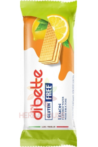 Obrázek pro Dibette Bezlepková oplatka plněná krémem s citrónovou příchutí slazená fruktózou (50g)