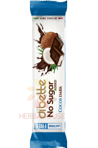 Obrázek pro Dibette NAS Hořká čokoláda se sladidlem plněná krémem s kokosovou příchutí (22g)